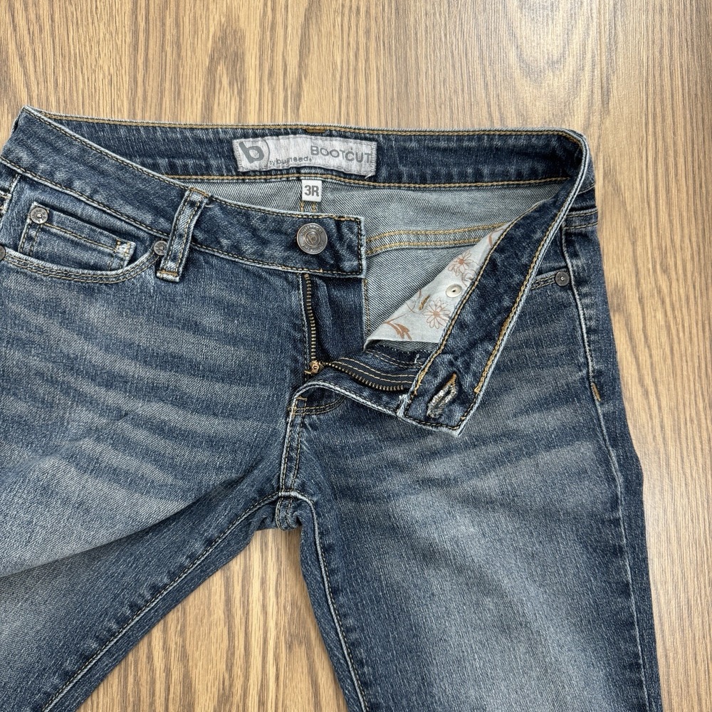 Bullhead Jeans Womens 3 Blue Low Rise Bootcut Y2K Western Boho Dark Wash Denim - Picture 4 of 13